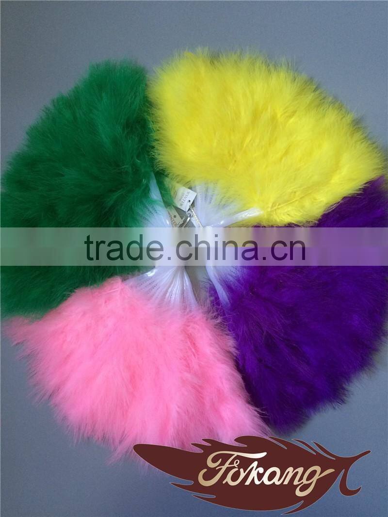 New Products 2016 Arts And Crafts Feather Fans Turkey Marabou Feather Fan For Party Supplies
