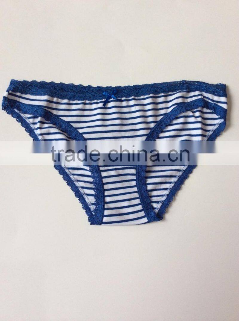 Full Cotton innerwear Female Striped Underwear