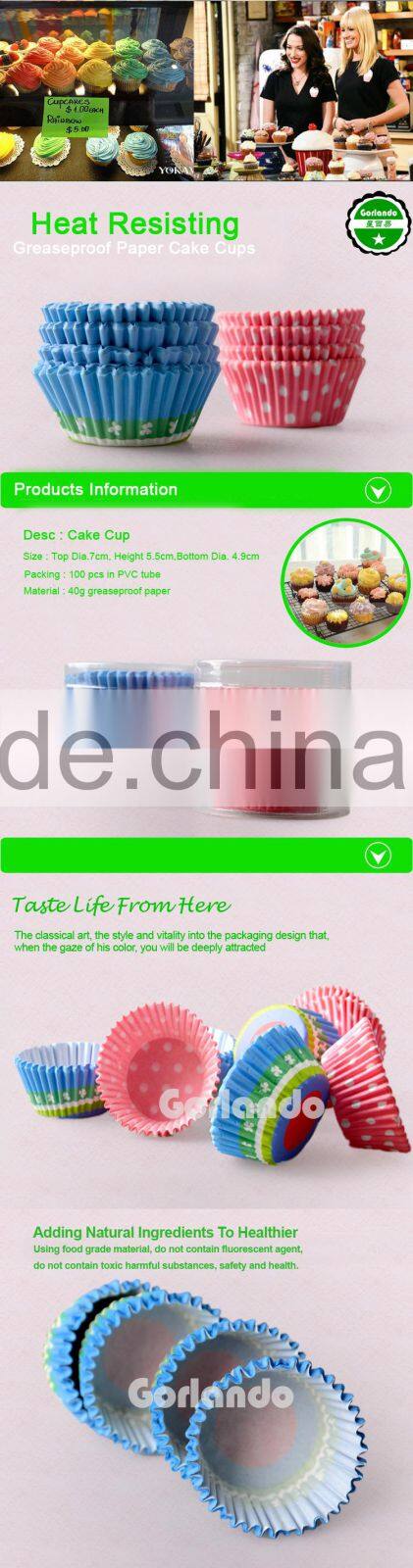 Square Tulip wholesale custom printed paper cupcake liners