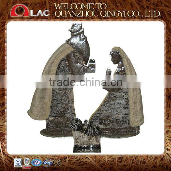 Factory product metal craft holly family decorations