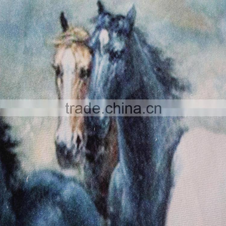 New fashion horse design printing cotton knit fabric for t shirt clothing