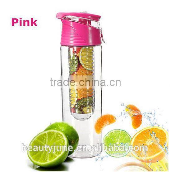 2015 new custom logo bpa free tritan fruit infuser water bottle, infuser water bottle Tritan sport water bottle plastic hot sale