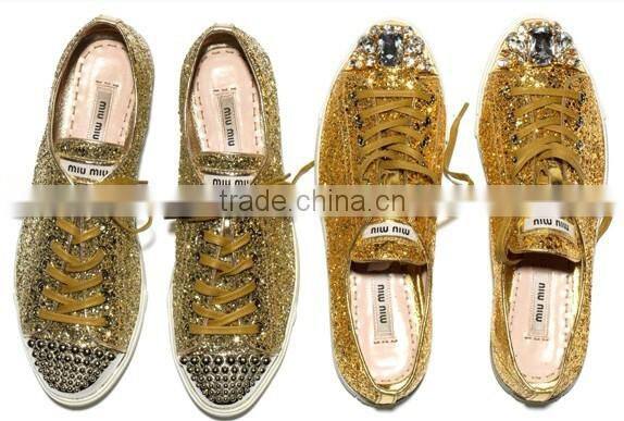 2016 new design ladies shoes material fashion shiny sequin glitter fabric for shoes women hot sell in india market T5795