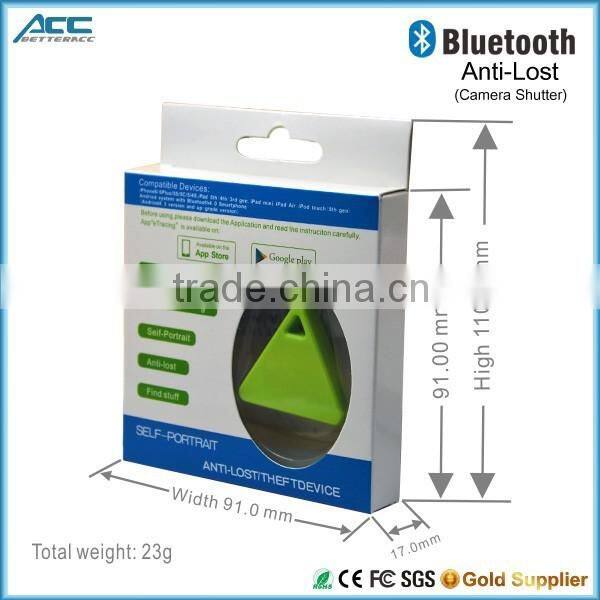 Bluetooth 4.0 Anti-lost/Anti-Theft Alarm Device/Tracker key Finder GPS Locator with Camera Remote Shutter and Recording Function