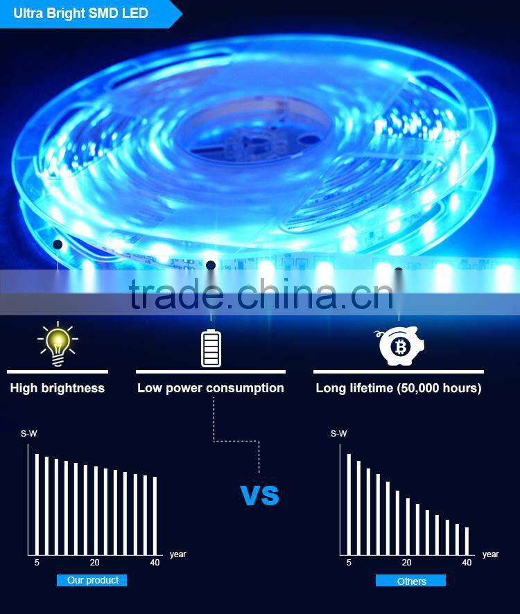 Blue IP65 Waterproof DC12V 14.4W/m SMD5050 30LED/M led5050