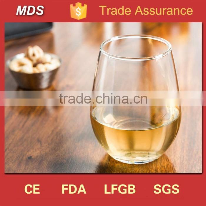 Glassware manufacturers thick stemless white wine glass