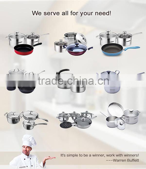Kitchen ware Eco-Friendly Stainless Steel Saute Wok Non stick Frying Pan