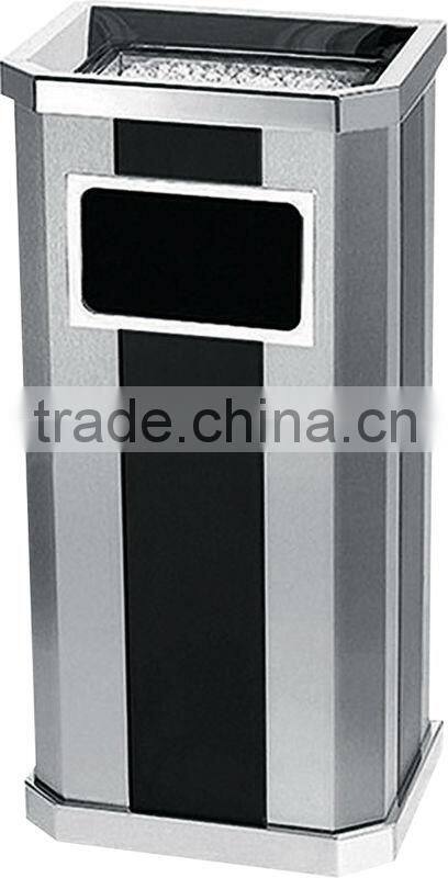 Indoor square ground stand dustbin with ash barrel