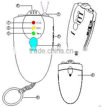 WARM-UP TIME 10s mobile phone alcohol tester