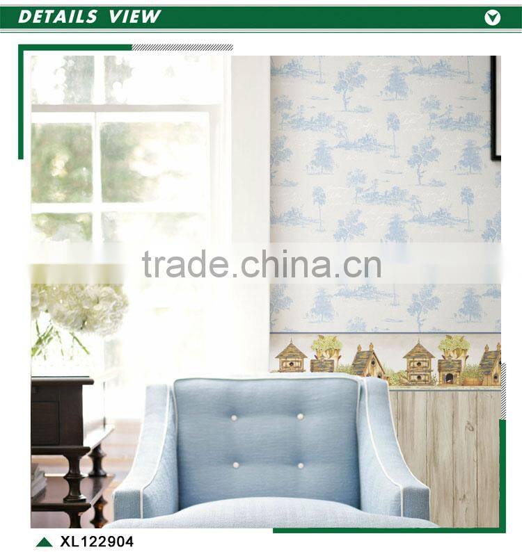 on trend non woven wallpaper, navy blue country tree wall decor for exterior , best wall decor sample