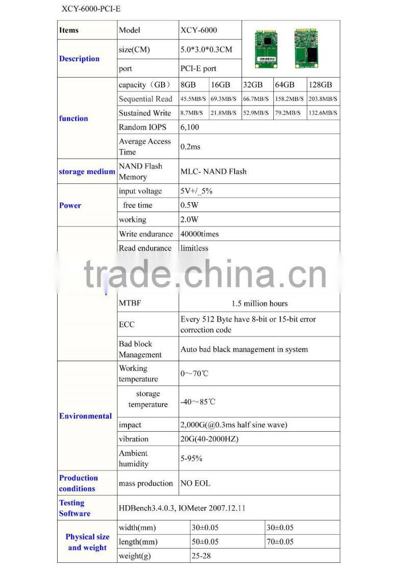 SSD Hard Drive ssd sata 16gb mini pcie sata Can be used for desktop/laptop/server