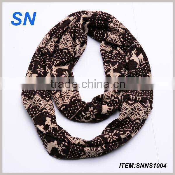 2014 fashion two tone color block infinity scarf