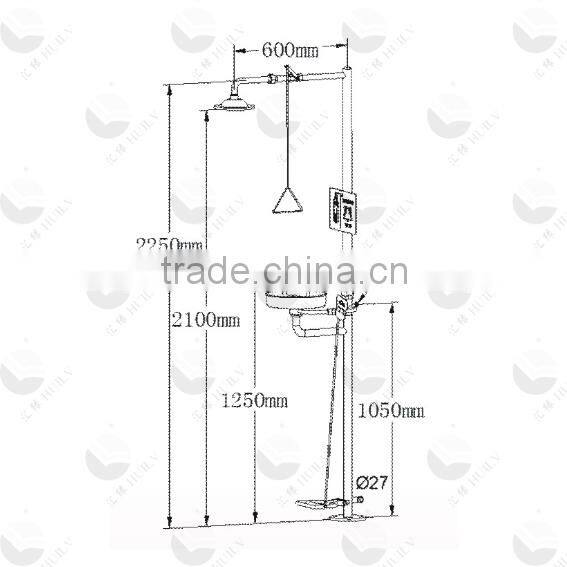 Lab complete emergency eye washer and shower (HL-CLQ014)