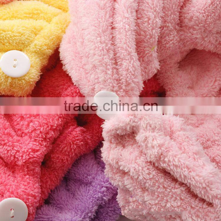 Fast Drying Microfiber Wrap Turban Style hair towel cap