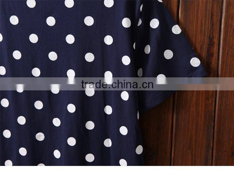 Online shopping india wholesale women's high quality cheap cotton dot t shirt