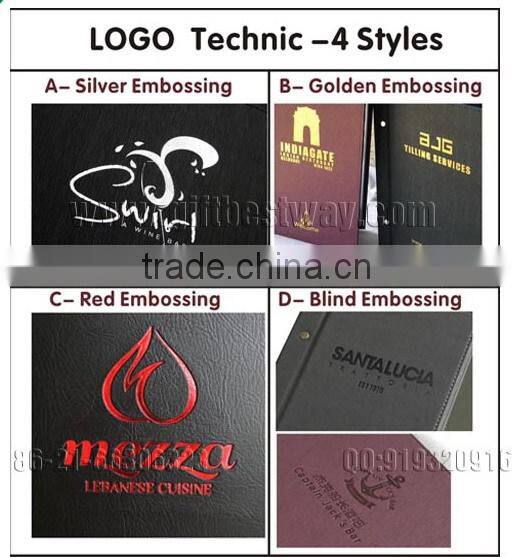 Black restaurant bill presenter with high quality