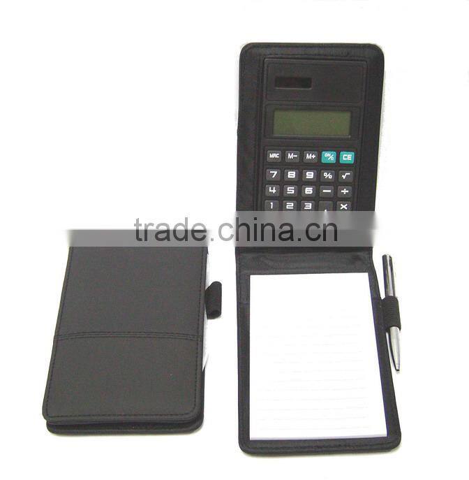 Imitation Leather Bound Palm Size Jotter with calculator