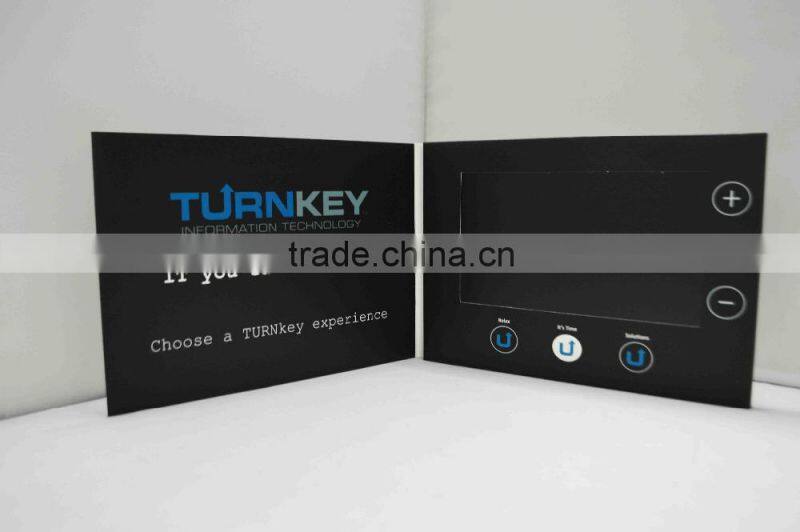 7 inch video brochure with customized Design Paper Cover