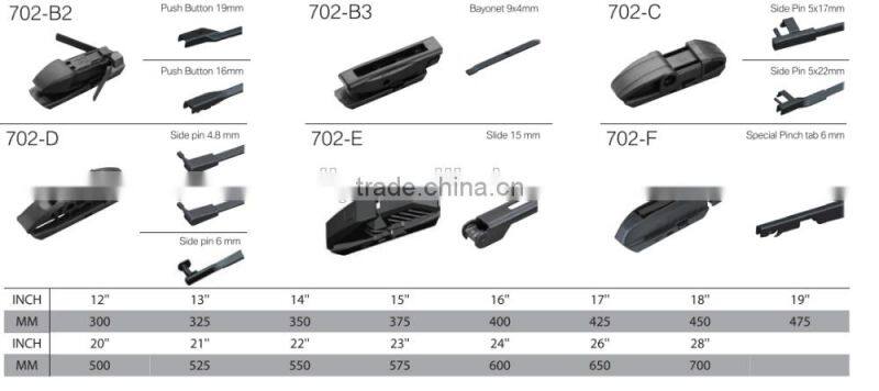 High quality heated factory wholesale car wiper blade rubbers