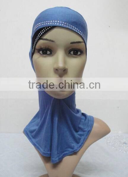 C079 new style two color ninja hats with rhinestones,neck cover hats