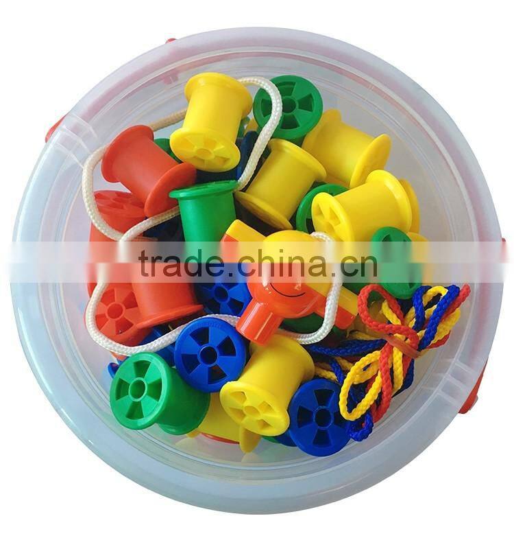 Kid's Educational Toy 122PCS Cotton Reels Tub