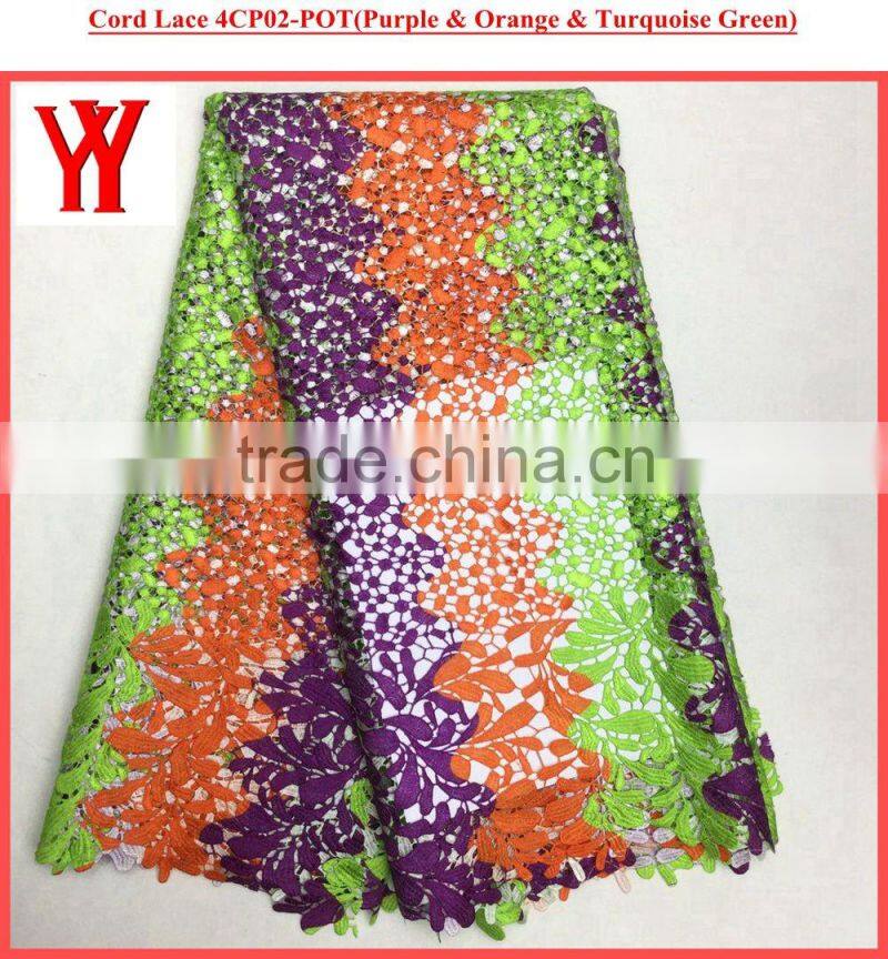 New african fashion dress designs african sequins cord lace fabric with breads
