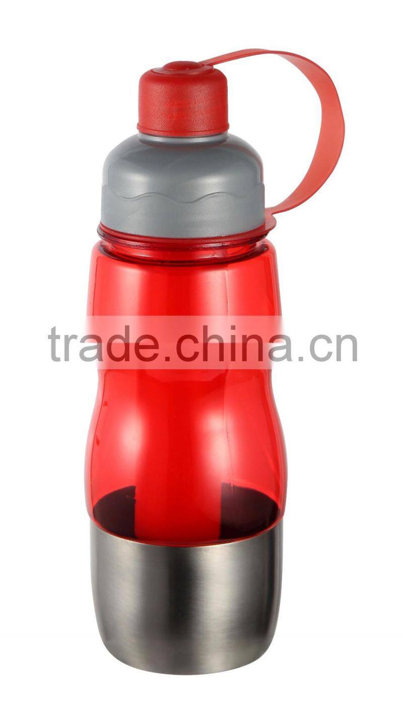 2016High Quality Tritan plastic material sport drinking water bottle with ice infuser