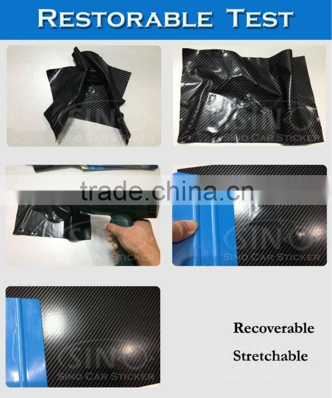 Glossy Grey 4D Carbon Fiber Vinyl Car Stickeres1.52x30M