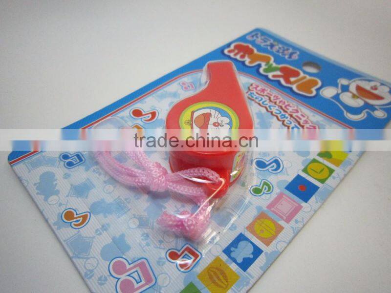2016 New colorful plastic whistle wooden train whistle funny toys