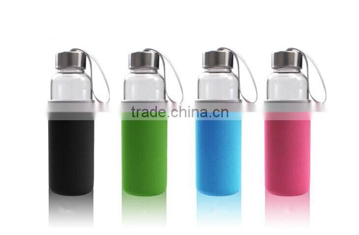 wholesale custom private lable reusable glass water bottle bpa free