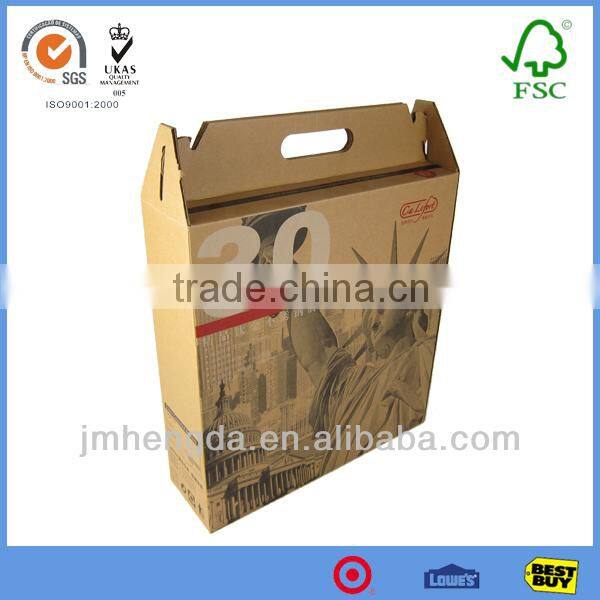 Fashion Design Custom Printing Cardboard Boxes Moving With Handle