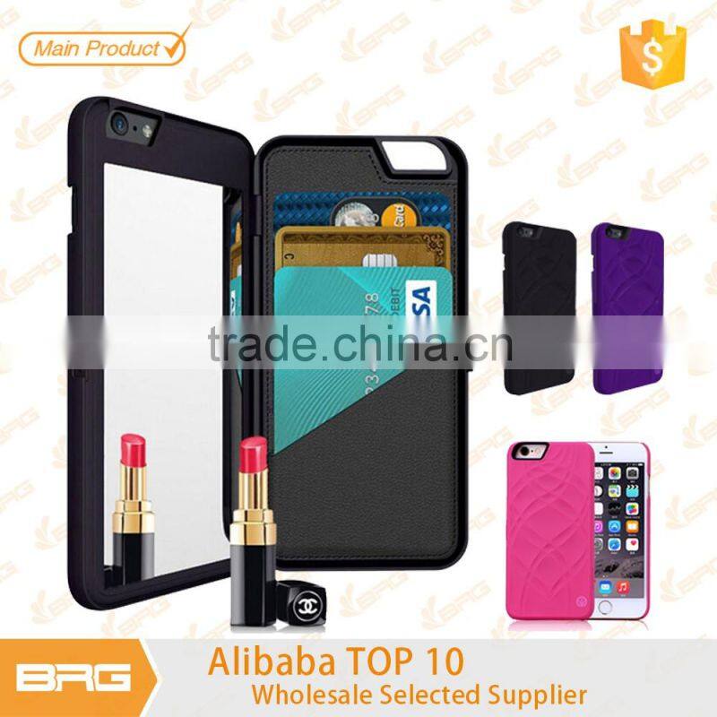 mirror case cover with card holder for iphone 6/ 6plus, case for iphone 6