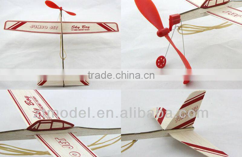 Sky Boy-Jumbo Jet 17" Balsa Rubber Powered Glider,traditional toy