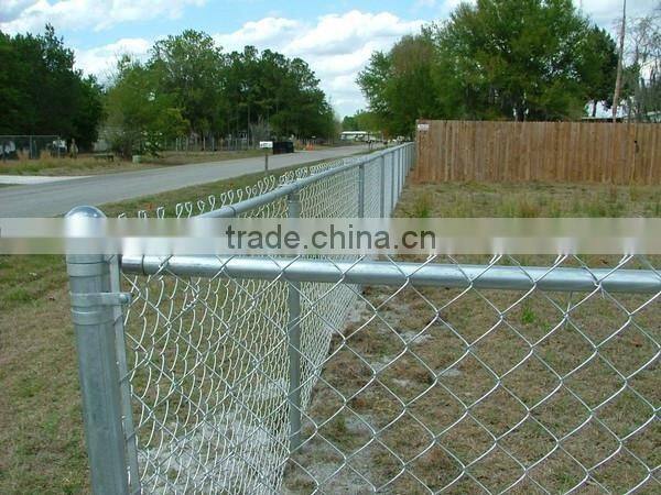 Durable protective chain link fence for grasslands field