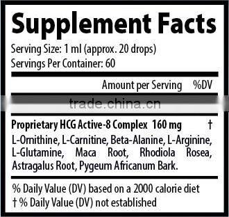 Made in USA 2 fl oz Hormone - Free Liquid Formula Weight Loss Product Hcg Drops