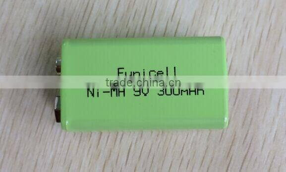 Eunicell Long life high quality NI-MH 9V rechargeable battery for microphone /toy /multimeter /remote control car