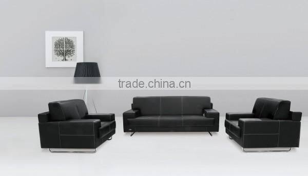 Genuine cow leather salon sofa big corner chinese furniture import