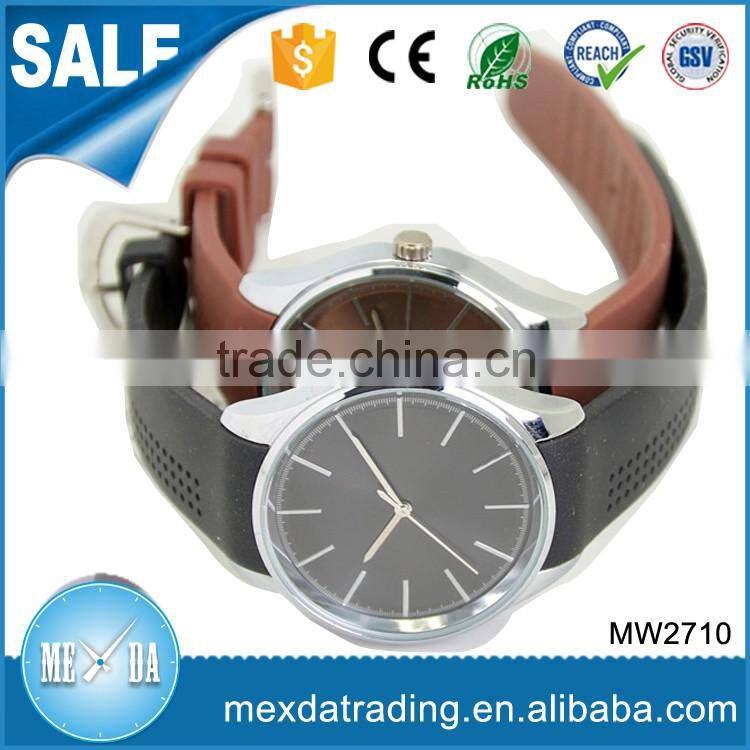 New creative lady casual vintage popular silicone rubber wristband watch