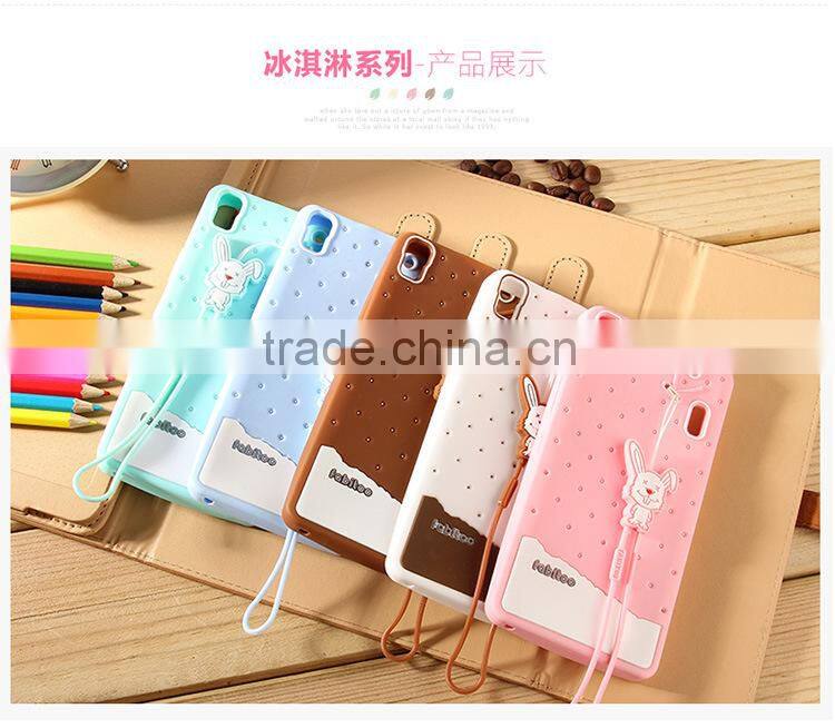 New arrival Cute Silicone cell phone case for SONY E4