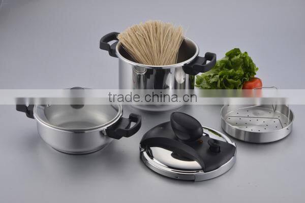 Sandwich bottom pressure cookware