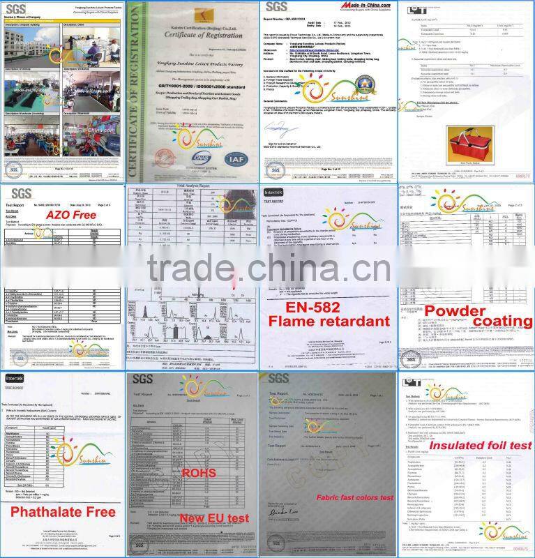 Aluminium frame collapsible 600D polyester insulated picnic basket