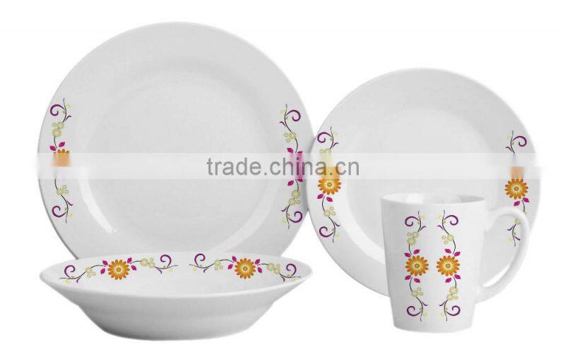 wholesale pure white nice design hotel porcelain used restaurant dinnerware