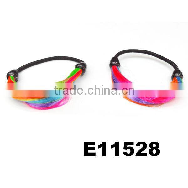 assorted colored human hair wig elastic hair tie wholesale