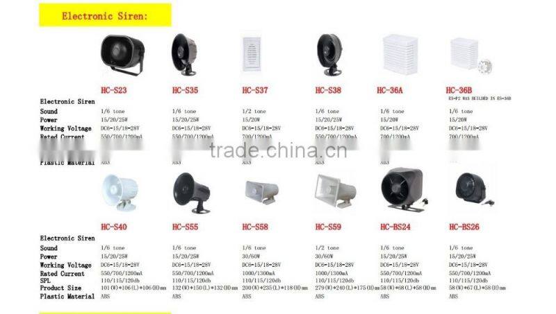 8/4 OHMS Horns, Strobes, Sirens for Fire Alarm Systems Alarm siren, Fire alarm Accessories