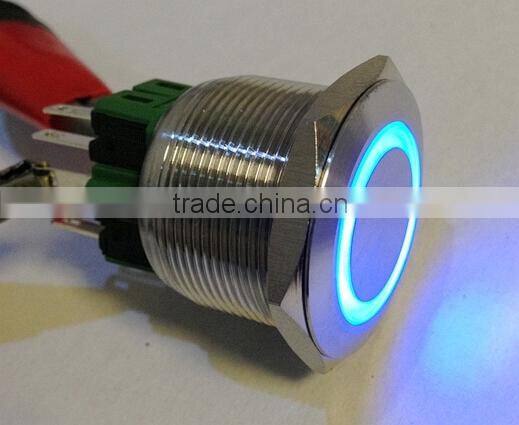Ring Illuminated Waterproof Push Button Switch L25(Dia.25mm) IP67