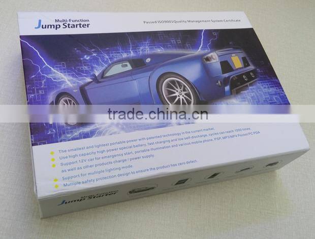 12000mAh 12v 3 in 1 USB interface, glare LED flashlight, 8 laptop adapters emergency12v mini snap on emergency car jump starter