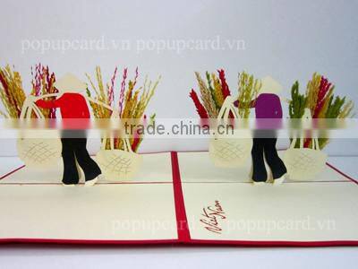 Christening greeting pop up card