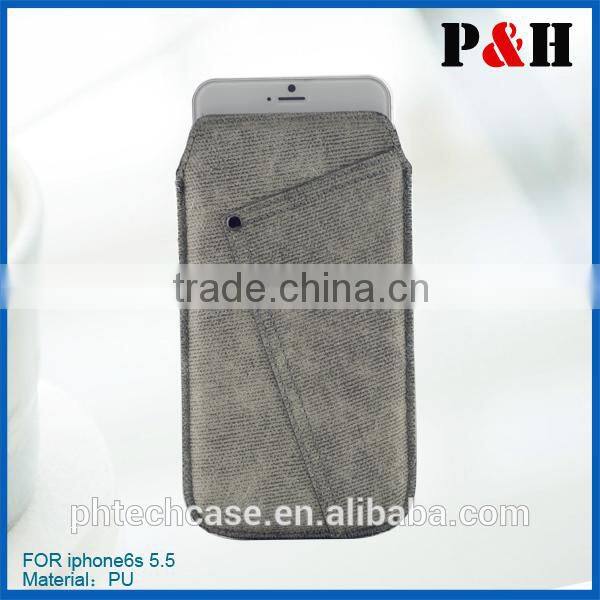 pouch leather case for iphone6, flip case cover pouch,flip leather case cover for iphone6