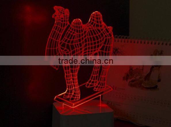 697-Camel 3d Shaping Lamp Art Decor Desk Light Led Night Light Led Energetic Saving Lamp