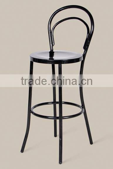 Vintage Industrial Stripped and Polished Meta French Style Cafe Bar Stool